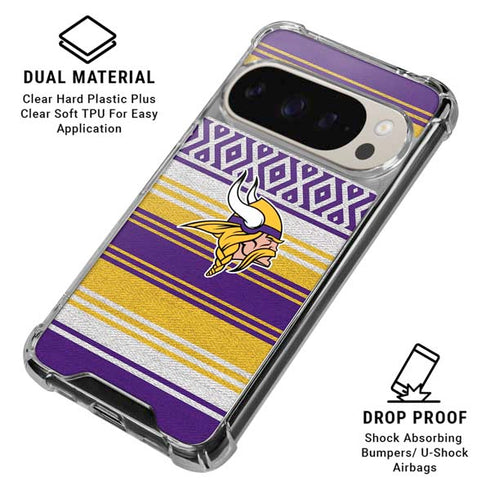 NFL Minnesota Vikings Trailblazer Pixel 9/9 Pro Clear Case